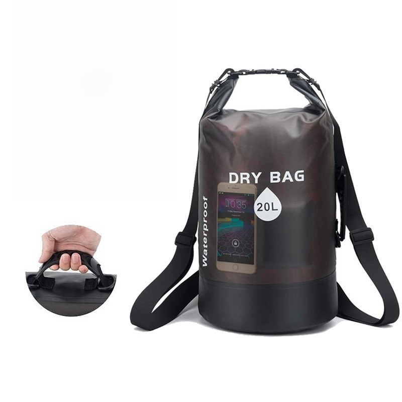 Nueva bolsa tipo cubo impermeable de PVC para deportes al aire libre, bolsa para natación, playa, senderismo, bolsa impermeable para la deriva_voghion.com