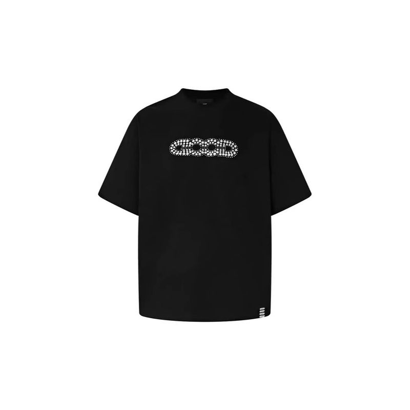 25 Old White Same Style GOODBRAND Hollow GOOD Color Print Hot Diamond Maglietta unisex a maniche corte_voghion.com