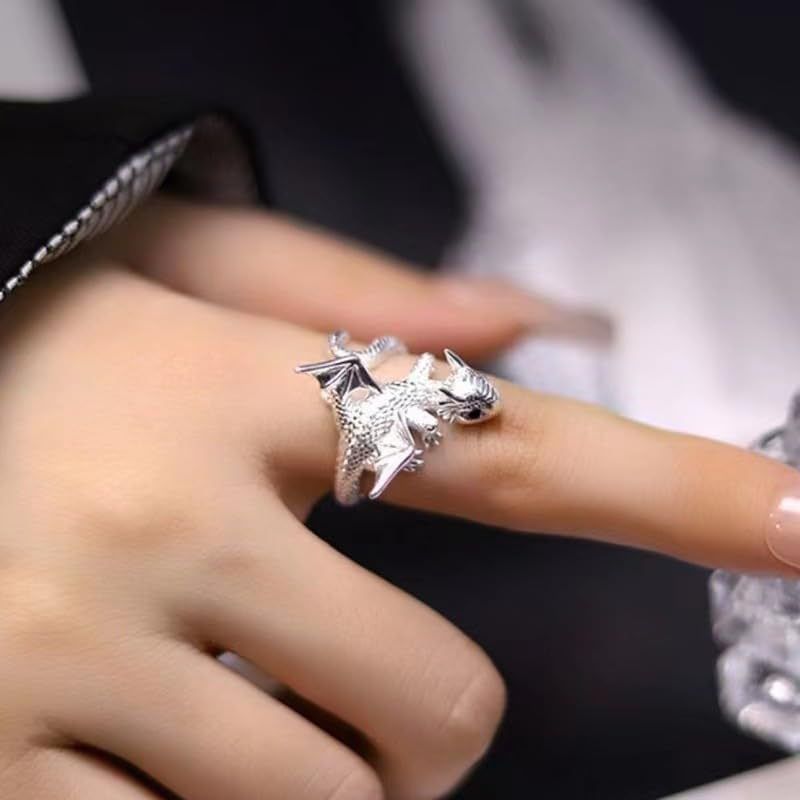 Flying Dragon Animal Shaped Cute Ring, Female Fashion Personality, High Sense, Small And Unique Design, Cold Wind Index_voghion.com