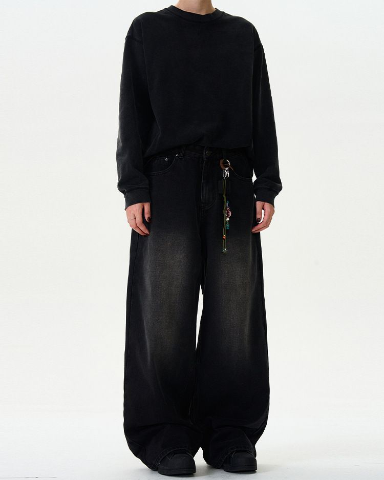 Vintage Bootcut Jeans For Men & Women – Relaxed Fit, Straight Leg, High Waist, Distressed Denim Pants With Multiple Pockets_voghion.com