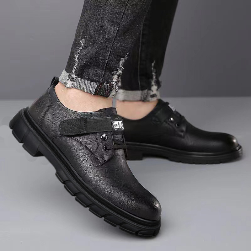 9908-Casual Shoesmen's Soft Sole Non-Slip Wear-Resistant Business Leather Work Men's Trendy Shoes_voghion.com