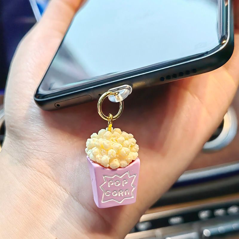 Dust Plug For Men Women, Popcorn Pendant, A Pple Android Type-C Phone Charging Port, Earphone Hole, Water And Moisture_voghion.com