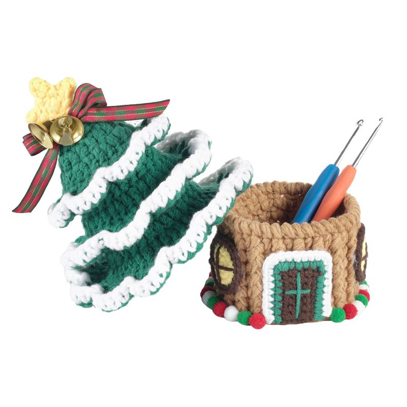 Manuel d'instructions en anglais pour Noël Paquet de matériel de crochet Arbre de Noël Ornements de bricolage faits à la main Cadeaux de Noël en gros_voghion.com