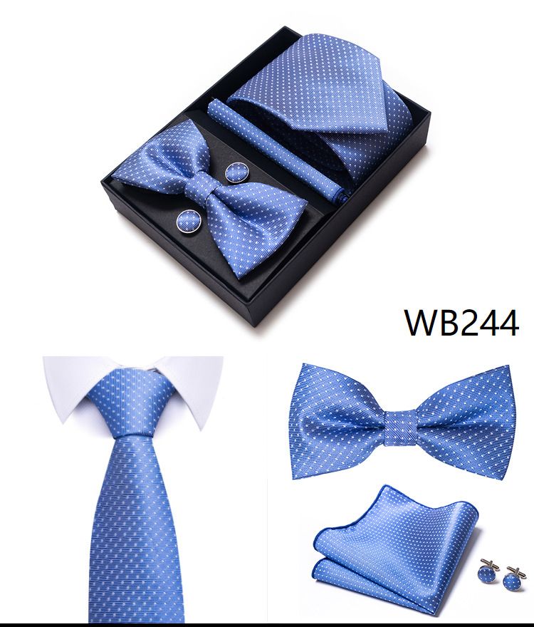 Gravatas e lenços masculinos, conjunto de gravatas masculinas, caixa de presente, 6 peças, gravata formal de negócios, fabricante de guangzhou_voghion.com