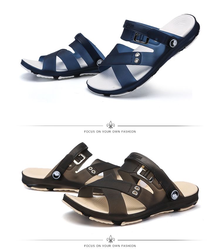 Ciabatte da spiaggia infradito da uomo, comode e comode, per guida all'aperto, sandali estivi antiscivolo, casual_voghion.com