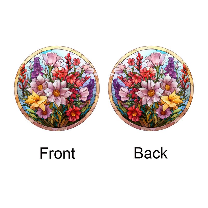 Mazzi di fiori, ciondolo per la casa Suncatcher in acrilico stampato su entrambi i lati, catena e ventosa per la consegna_voghion.com