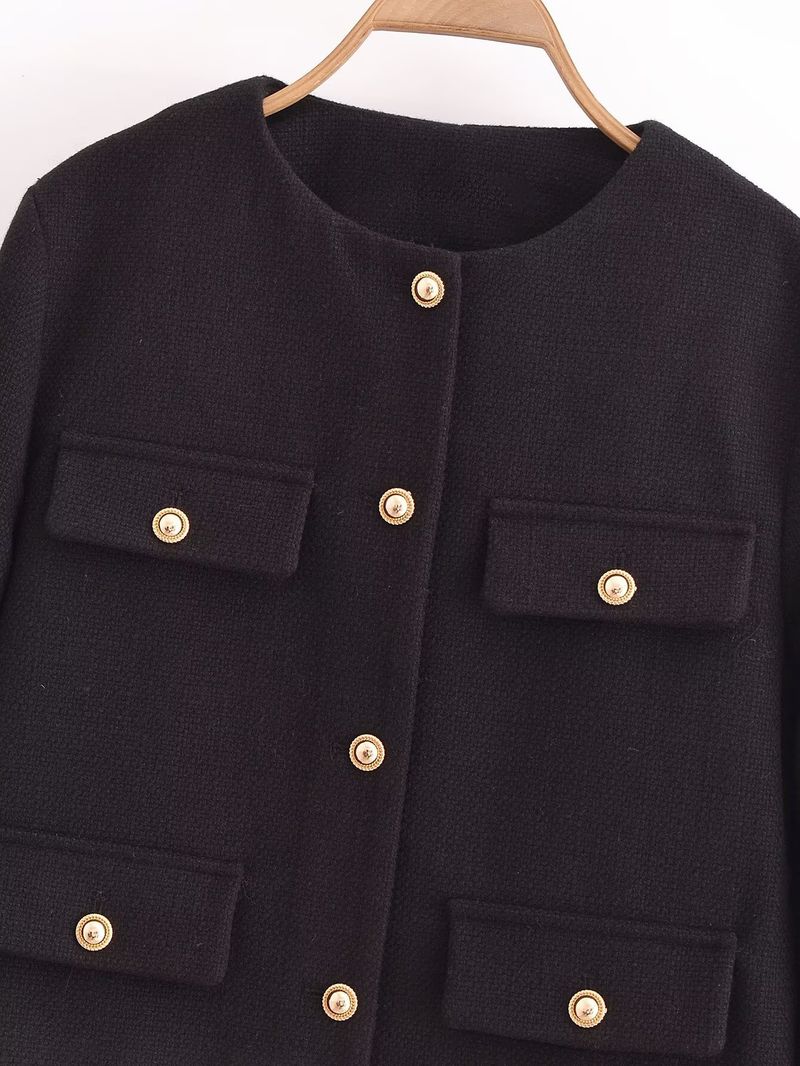 Women s clothing autumn and winter new fashionable temperament small fragrant style coarse spinning short jacket_voghion.com