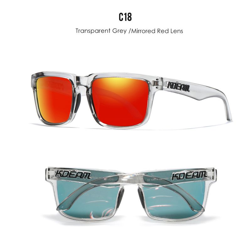 Moda KDEAM Occhiali da sole polarizzati da uomo, quadrati, casual, per esterni, occhiali da sole da donna, unisex, per coppia, con nuova confezione_voghion.com