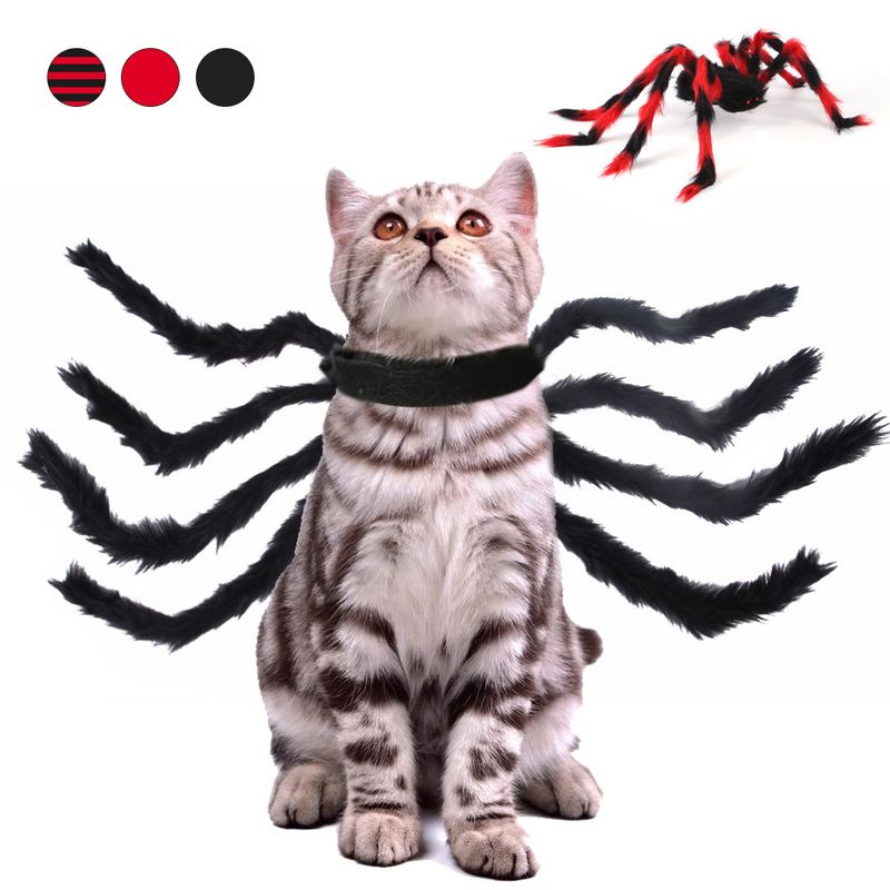 Unisex Pet Halloween Christmas Chest Back Creative Cat Dog Small Dog Spider Costume_voghion.com