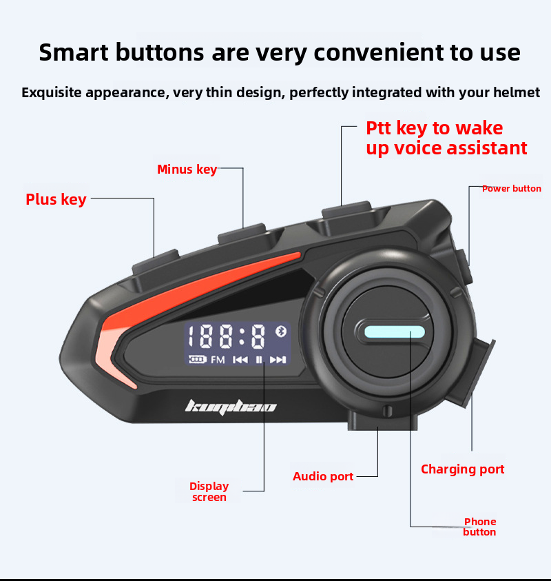 Coolqi Bao Anti-Fog Dual Lens Open Face Motorrad Bluetooth Helm Lange Akkulaufzeit Mit Display Geeignet Für_voghion.com
