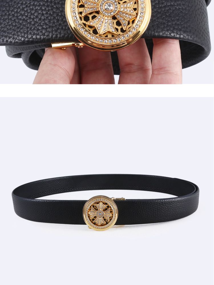 Riem mannen legering koeienhuid automatische roterende gesp riem voor jonge en middelbare leeftijd casual veelzijdige broek riem fabrikant groothandel directe verkoop_voghion.com