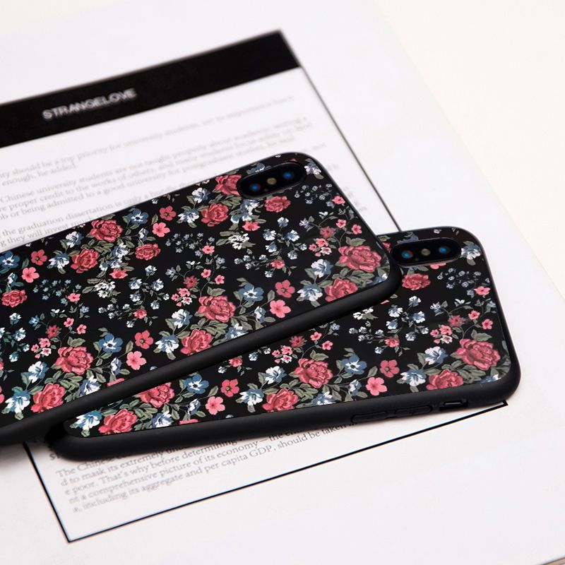 Franču stila ziedu raksta telefona maciņš iPhone 15Pro, 14Promax, Best Friend Xs/11, Female Trend 12, Personality 13, Anti_voghion.com