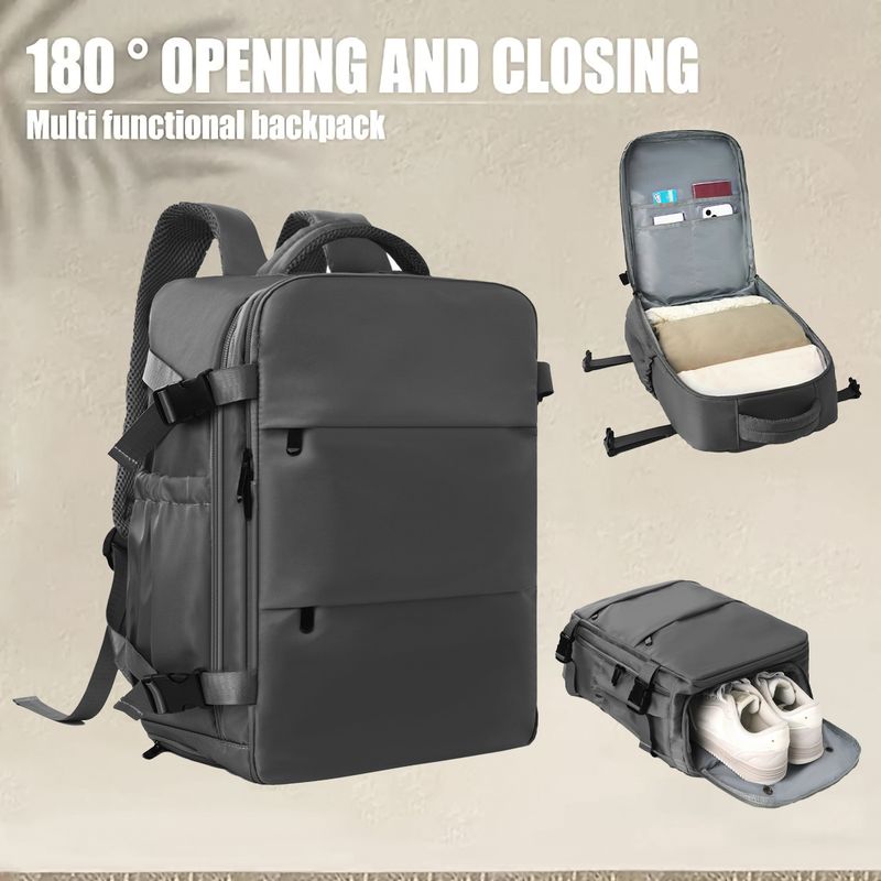 LazyZoom Feihong Large Capacity Multifunctional Backpack School Travel Luggage Bag_voghion.com
