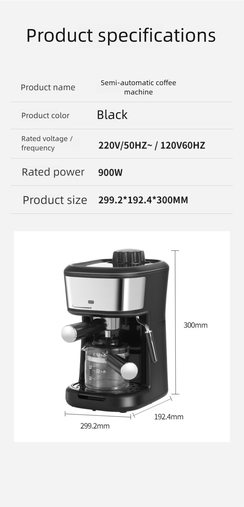 Macchina per caffè espresso classica italiana transfrontaliera, piccola macchina per caffè semiautomatica ad alta pressione per uso domestico_voghion.com