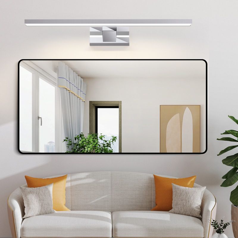 Glitzerlife Spiegelleuchte Bad Led Spiegellampe - 12W Wandlampe Neutralweiß 4000K Spiegel Wandleuchte 60cm Modern Chrom Badlampe Spiegelschrank Beleuchtung_voghion.com