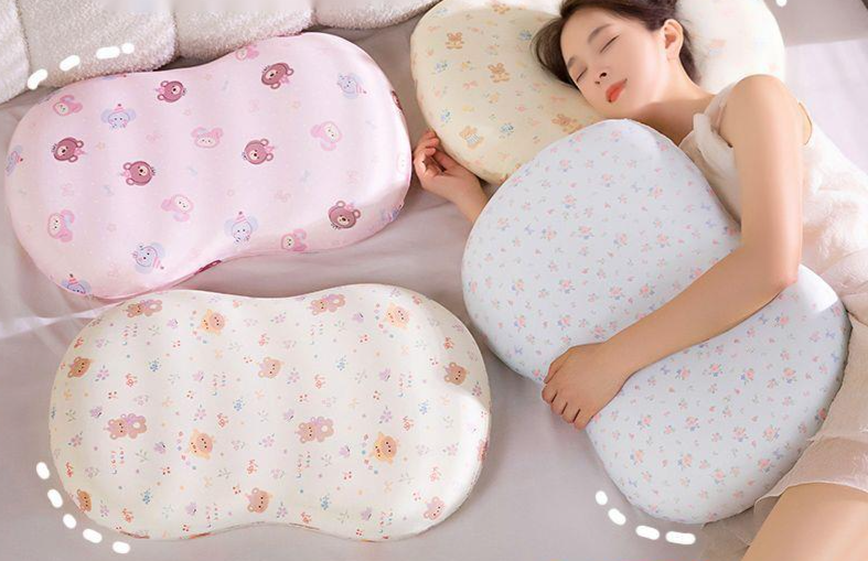 Memory Foam Ice Silk Belly Cat Neck Support Student Dormitory Home Nap Slow Rebound Pillow Single Summer_voghion.com