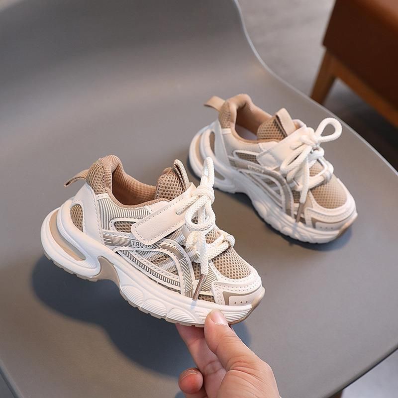 Boys' Breathable Mesh, 2025 Summer New Children's Sports Dad Shoes, Single Mesh White Shoes For Girls_voghion.com