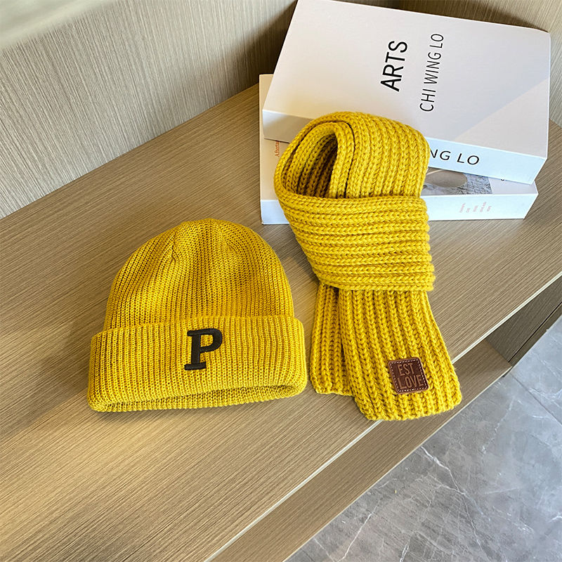 Set di sciarpe per cappelli caldi per bambini alla moda in due pezzi invernali per neonati_voghion.com
