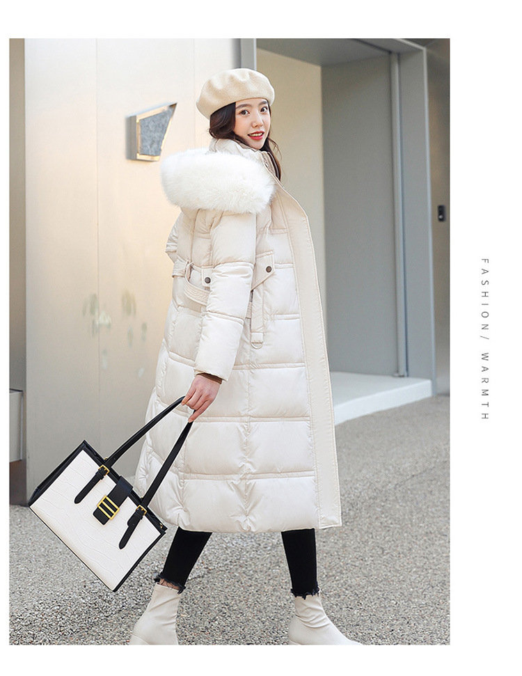 Parka para mujer, abrigos de invierno para mujer, chaqueta de invierno con pelo largo y pesado, cinturón para cultivar la moralidad, abrigo para mujer 2022 8603_voghion.com