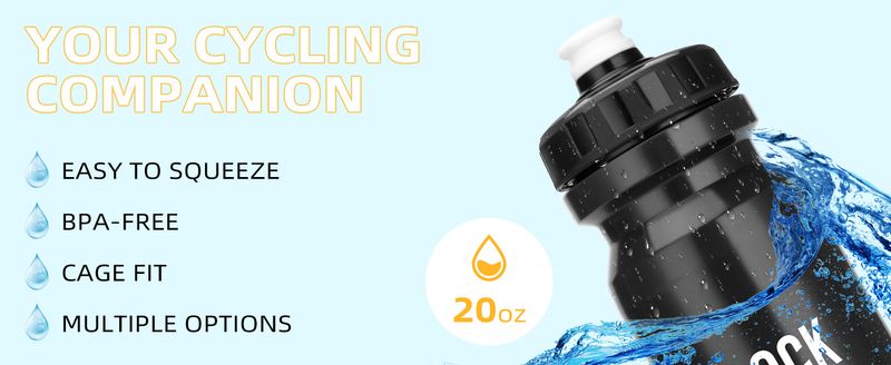 Botella de agua para bicicleta ROCKBROS, 600 ml, botella para beber, botella de agua para ciclismo, 6 colores_voghion.com