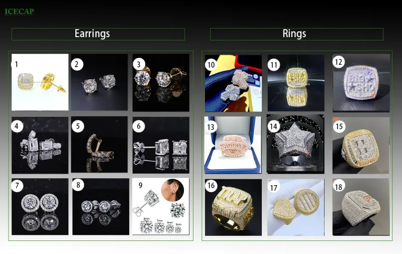 su 8 Custom Sliver 6 VVS Iced Out Donna e Uomo Hip Hop Gioielli Denti Dia Moissanite Grillz_voghion.com