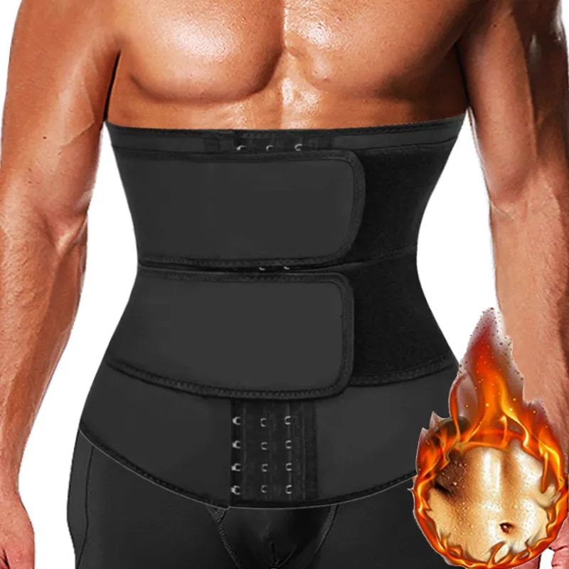 Men's Waist Trainer Tummy Control Slimming Belt Sauna Body Shapers for Men Shapewear Weight Loss Corset Workout Fiess_voghion.com