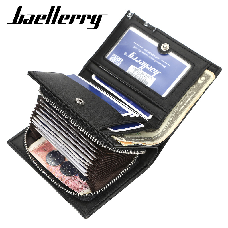 Neu Männer Kurze Brieftasche Karte Tasche Mit Große Kapazität Zipper_voghion.com
