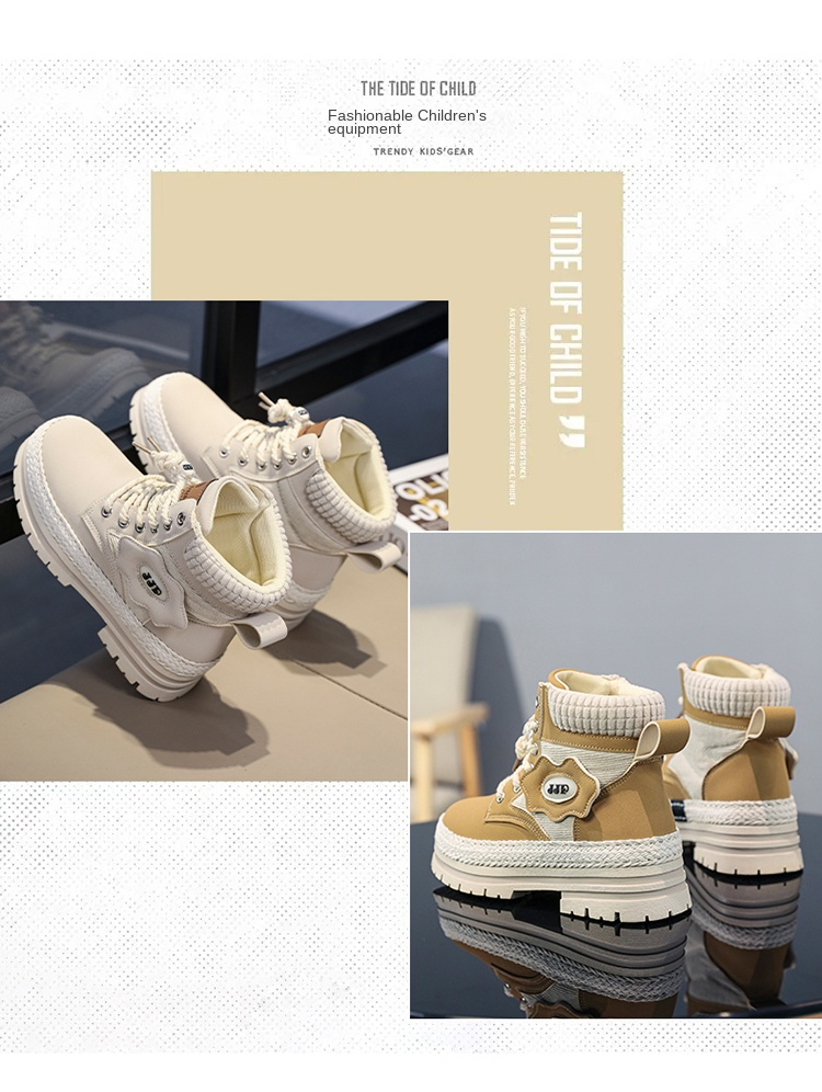 Stivali di paglia da genitore-figlio, stivali da lavoro, stivali da cavaliere, scarpe per ragazzi e ragazze, bambini di mezza età_voghion.com