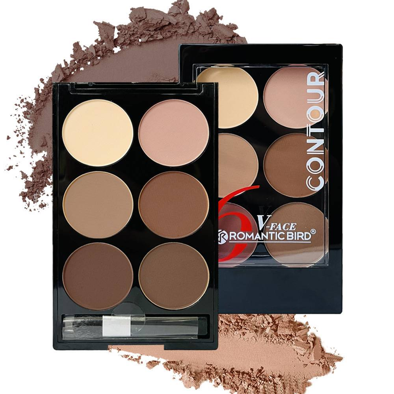 Explosive six-color Round Hole Contouring Powder Pearl Matte Ground Color Shadow contouring powder tray_voghion.com
