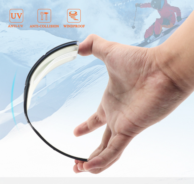 Nouvelles lunettes de ski d'extérieur, lunettes de montagne, lunettes de ski coupe-vent à double couche antibuée et multi-montures pour hommes et femmes_voghion.com
