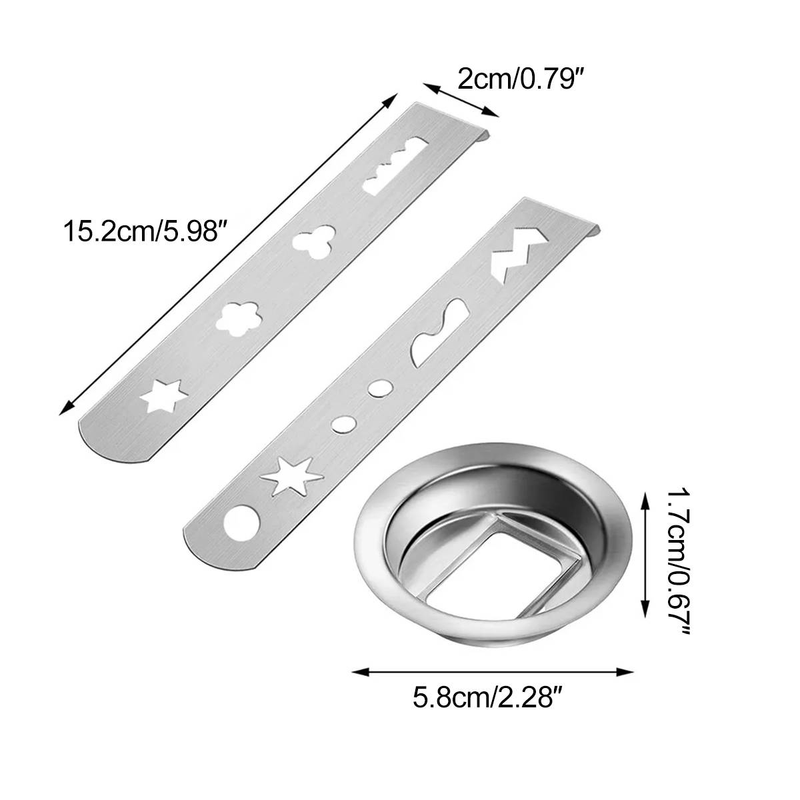 1Set Cookie Presse Aufsatz Edelstahl mit Anschlussring Cookie Maker Keks Aufsatz_voghion.com