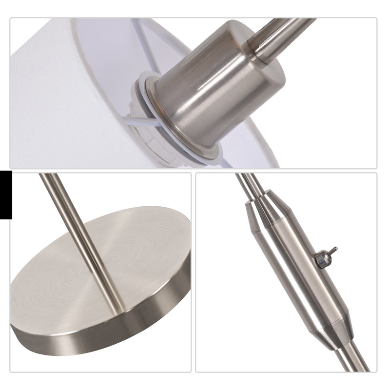 Glitzerlife Stehlampe Wohnzimmer Bogenlampe Schwarz - Leselampe Vintage E14 Industrial Retro 360° Drehbarer Gold Lampenschirm Stehleuchte Standlampe 1 Flammig_voghion.com