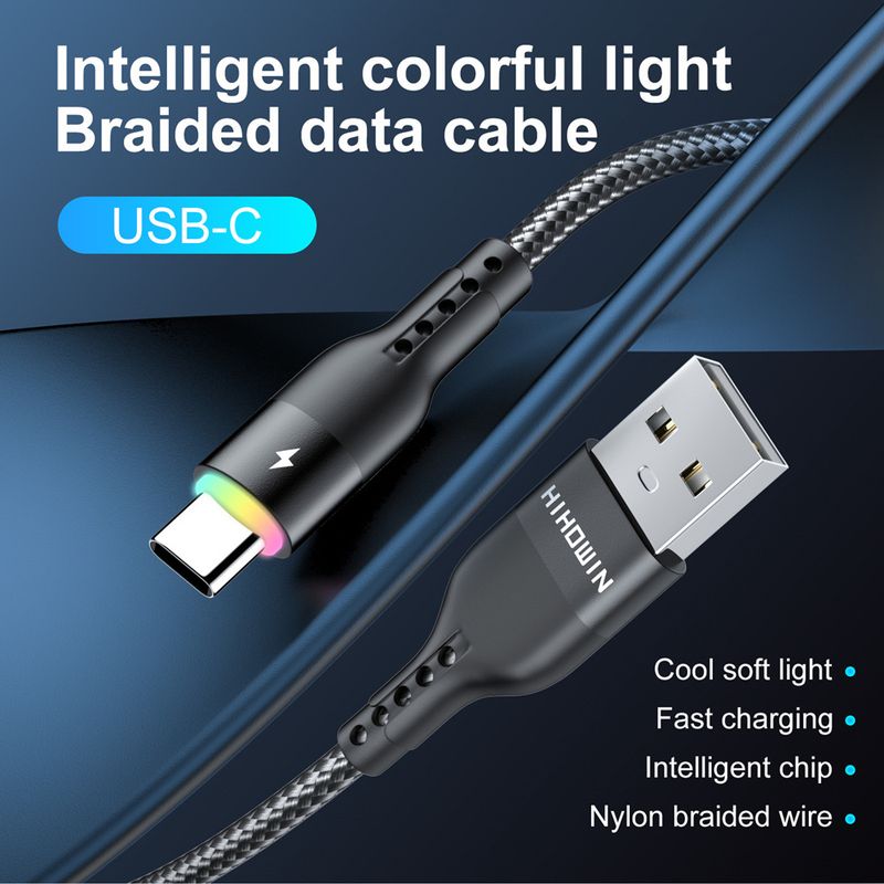 Data Fast Charging Cable, Suitable For USB-C Smartphones Such As Xiaomi, Vivo, OPPO, Redmi, Etc., Supporting Fast Charging_voghion.com