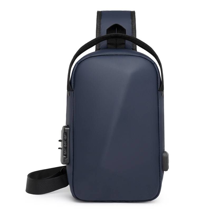 Men's Chest Sling Bag - Ultra-Light Nylon Crossbody Pack For Daily Use & Riding, Compact & Durable, Black/Grey/Navy_voghion.com