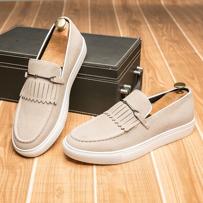 Neue Mode Echtes Leder Retro Business Herren Freizeitschuhe Schwarz Täglich Büro Loafers Ein-Schritt Fahren Party Kleid Hochzeit Herrenschuhe_voghion.com