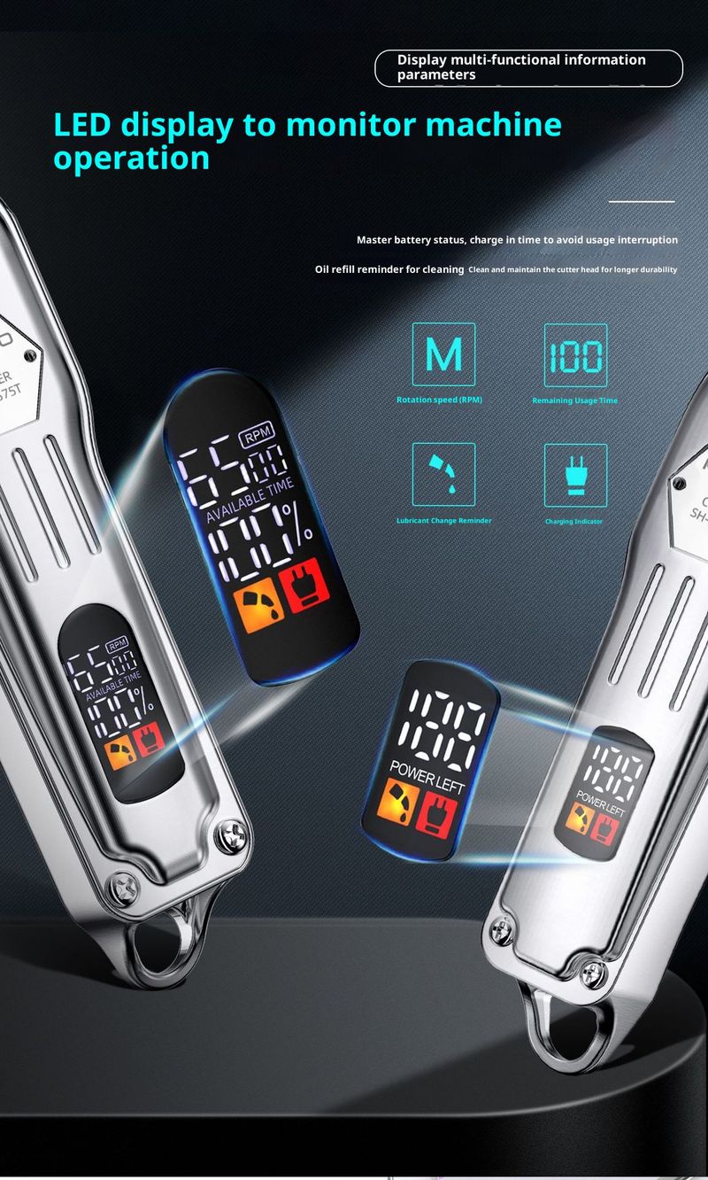 Rasoio elettrico e tagliacapelli per naso 3 in 1 - Tagliacapelli ricaricabile senza fili con lame lavabili e staccabili per la cura maschile_voghion.com