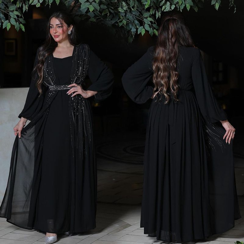 Abito da sera con cintura e gonna lunga da donna_voghion.com