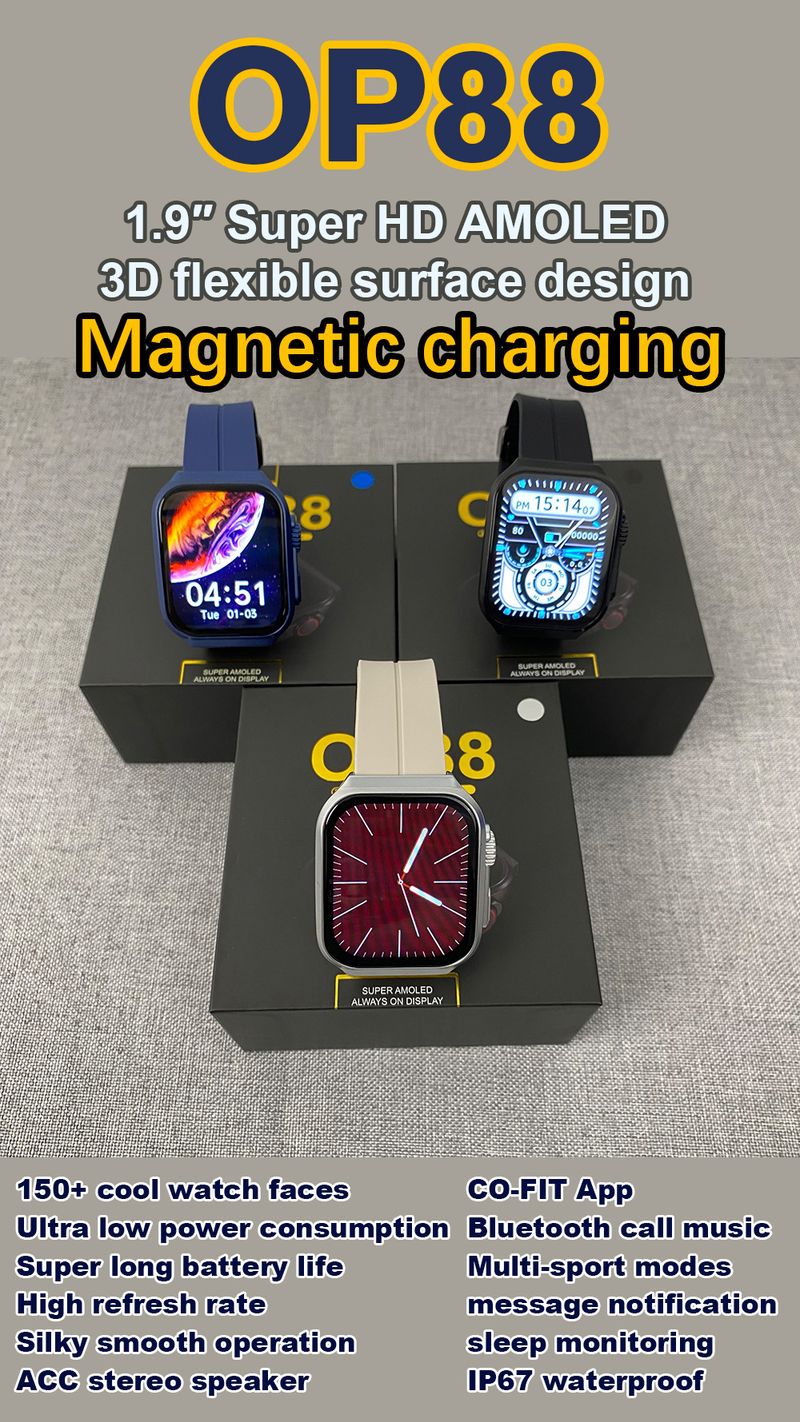 Smart Watch Op88 Smart Watch 3D Flexible Curved Screen Life Waterproof Men Women Kids Smart Watch_voghion.com