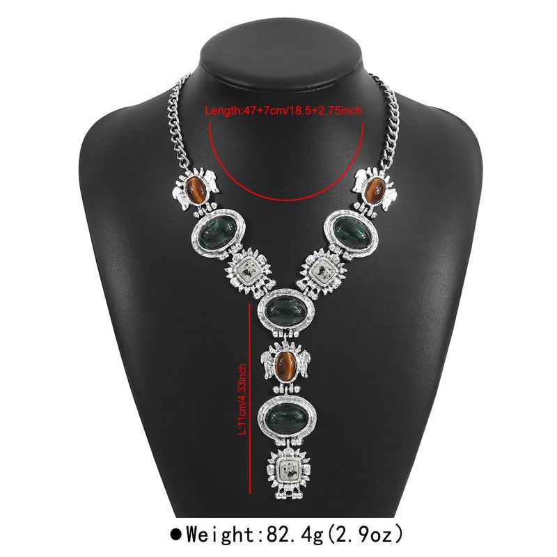 Collier unique en résine de style baroque, luxueux et tendance, style ethnique, N12323 ZA_voghion.com