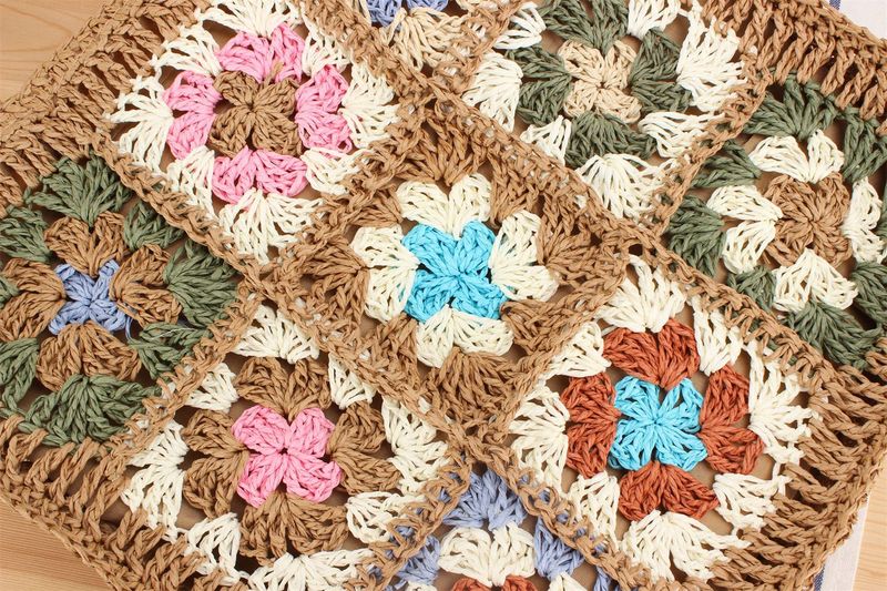 Borsa da spiaggia in stile pastorale con tracolla singola in paglia da donna_voghion.com