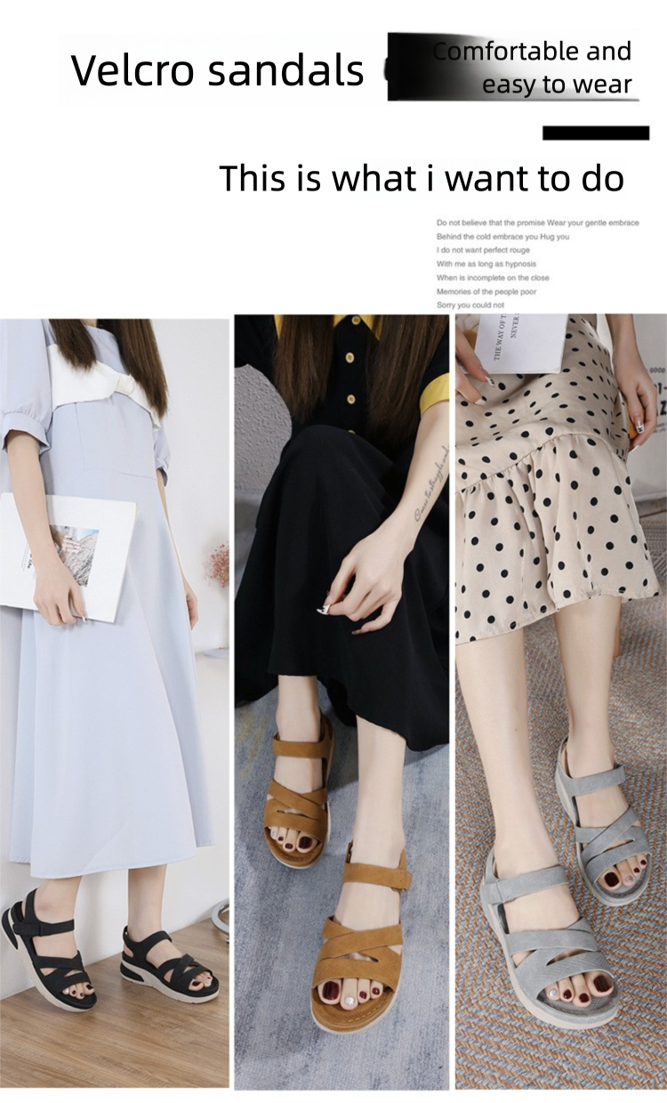8275-2 New 2025MD Lightweight Sandals Casual Sports Comfortable Thick Sole Velcro Stitching Large Size Women's Shoes_voghion.com
