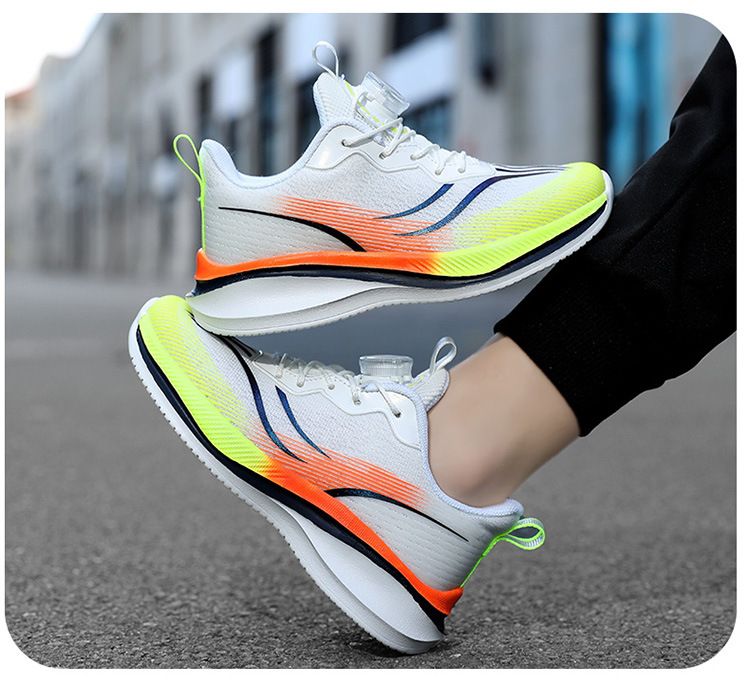 Children's Shoes Spring And Autumn Children's Sports Shoes Rotating Buckle Running Shoes Lightweight Breathable Mesh Student Fashion Men_voghion.com