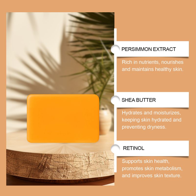 OCEAURA Persimmon Care Sanfte Reinigungsseife für den Körper, glatt und weich, für die tägliche Feuchtigkeitspflege_voghion.com