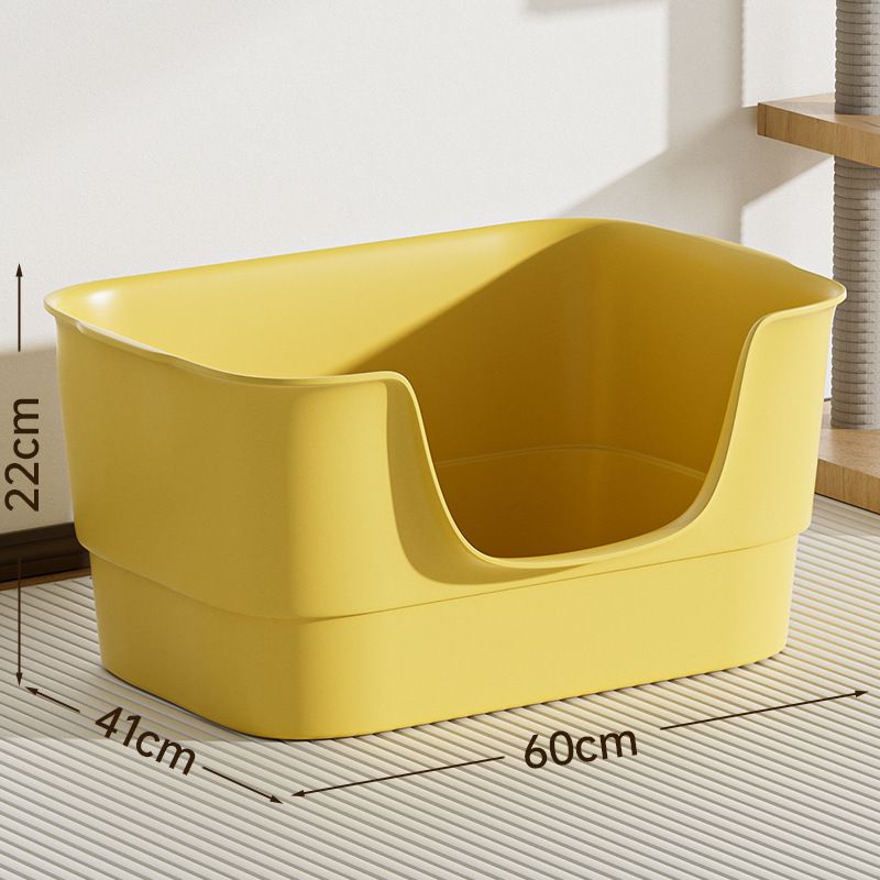 Shuai Xiaowang Extra große, halbgeschlossene, offene Toilette, Katzenstreu, Katzenkotbox, Spritzschutz_voghion.com
