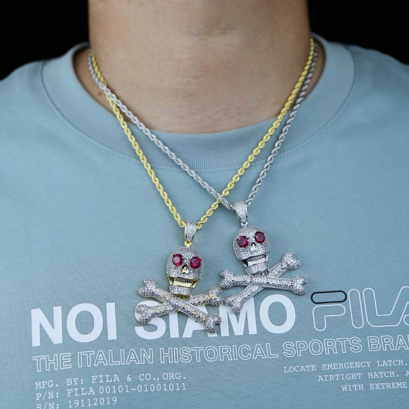 Hip Hop Personality New Skull Pendant Hip Hop Men's Necklace_voghion.com