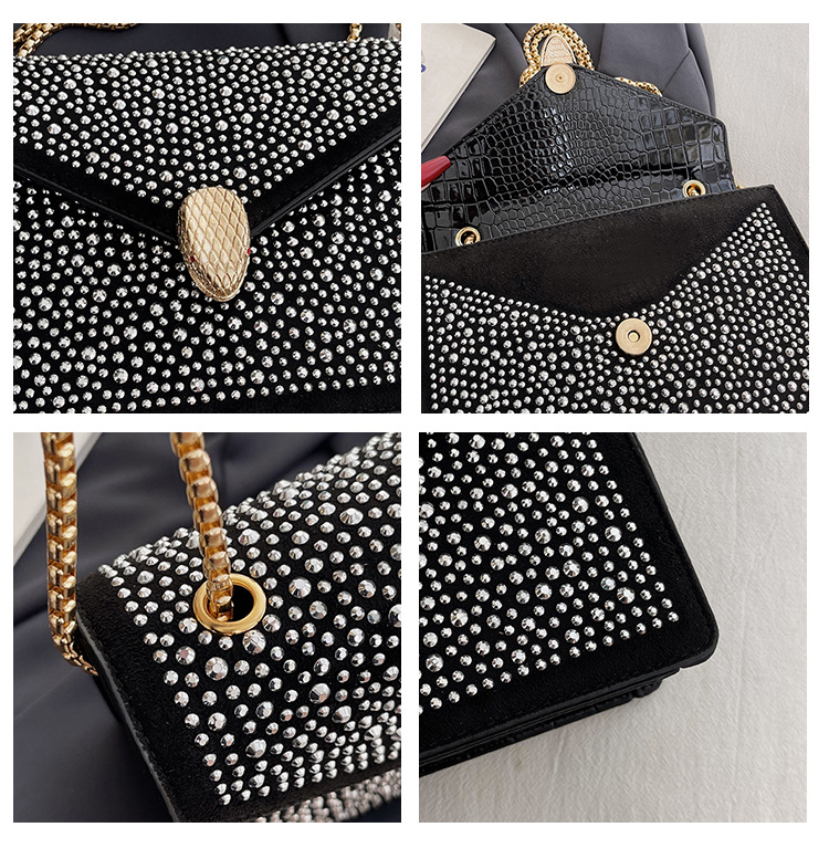 Borsa quadrata piccola 2024 Nuova borsa a mano a catena personalizzata Borsa a tracolla semplice versatile in stile occidentale da donna Borsa a tracolla versatile_voghion.com