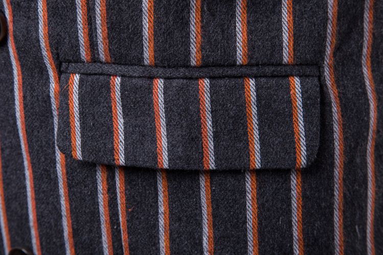 Randig grön frukthalsväst för män Herrväst för casual kostym_voghion.com