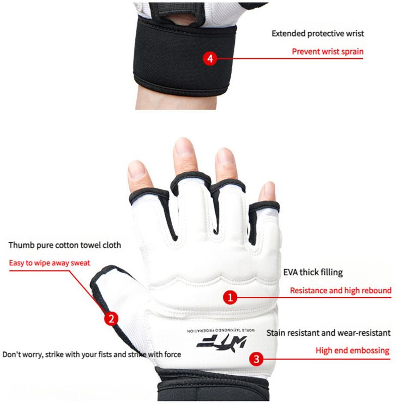 Boxen MMA Halbfinger Für Männer Fitness Kinder Sanda Kampf Frauen Handgelenkschutz Taekwondo Fußhandschuhe_voghion.com