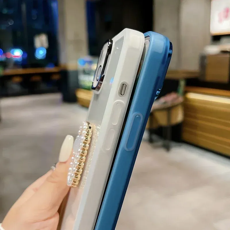 Handyhülle für itel S24 mit Ständerhalter in Blumenform, rundum Schutz für die Kamera, transparente Softcover_voghion.com