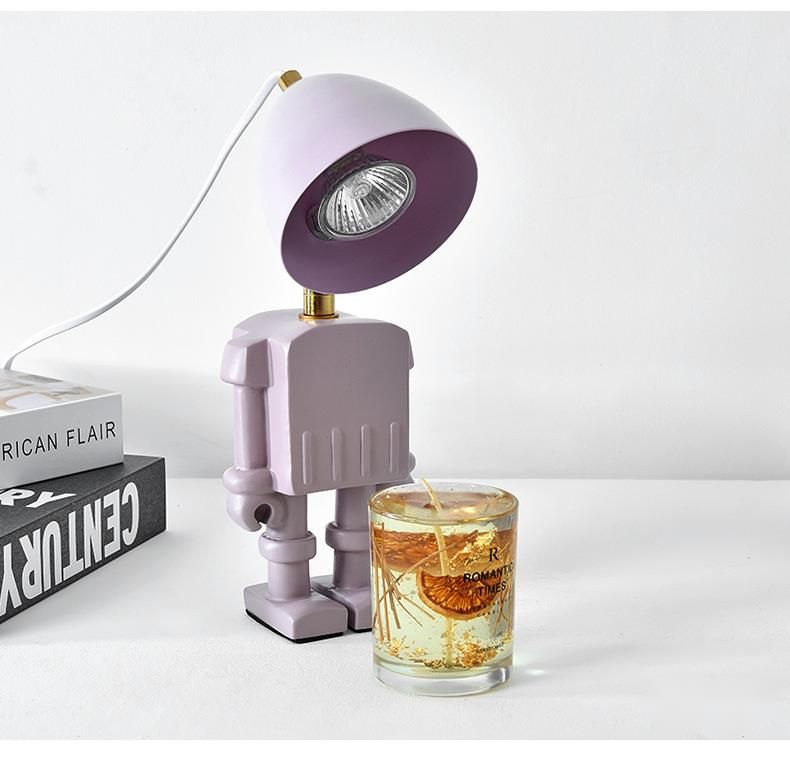 Creative Robot Resin Wax Table Timer Dimmable Bedroom Aromatherapy Bedside Hot Melt Lamp Candle Melting_voghion.com